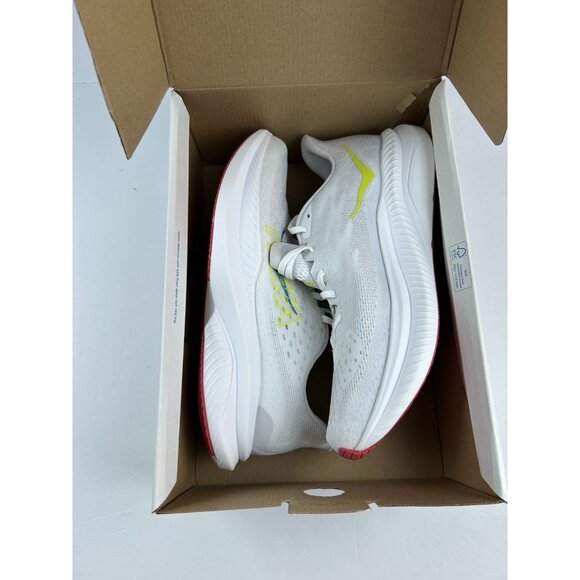 Hoka One One Mach 6 Running Shoes Size 14 D White Yellow 1147790 / WNCL - Picture 3 of 12
